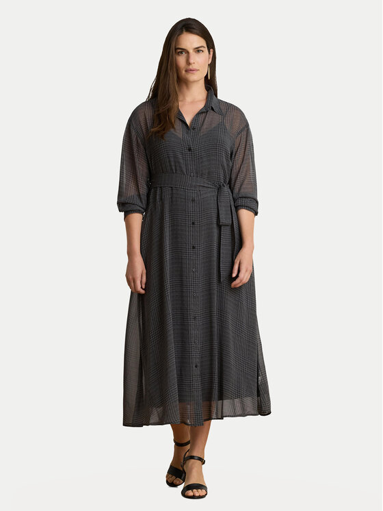 LAUREN RALPH LAUREN LAUREN RALPH LAUREN Košilové šaty 200B33077001 Tmavě šedá Regular Fit
