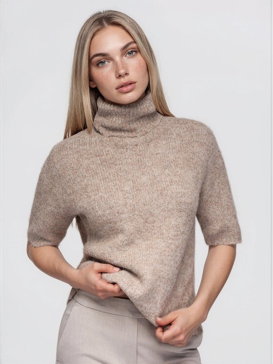 Ombre Ombre Golf OW-SW-E0049 Beżowy Regular Fit