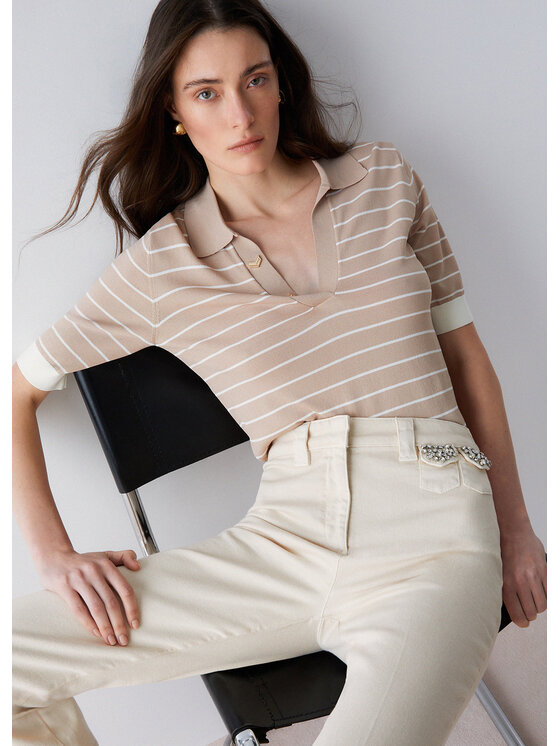 Liu Jo Liu Jo Maglione TA6215MS55NC3889 Beige Regular Fit