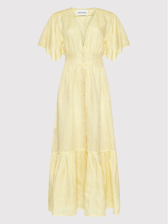 Silvian Heach Silvian Heach Vestito da giorno CVP22180VE Giallo Regular Fit