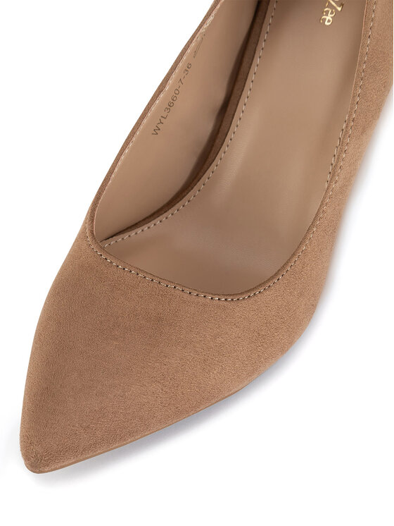 DeeZee DeeZee Pantofi cu toc subțire WYL3660-7 Bej