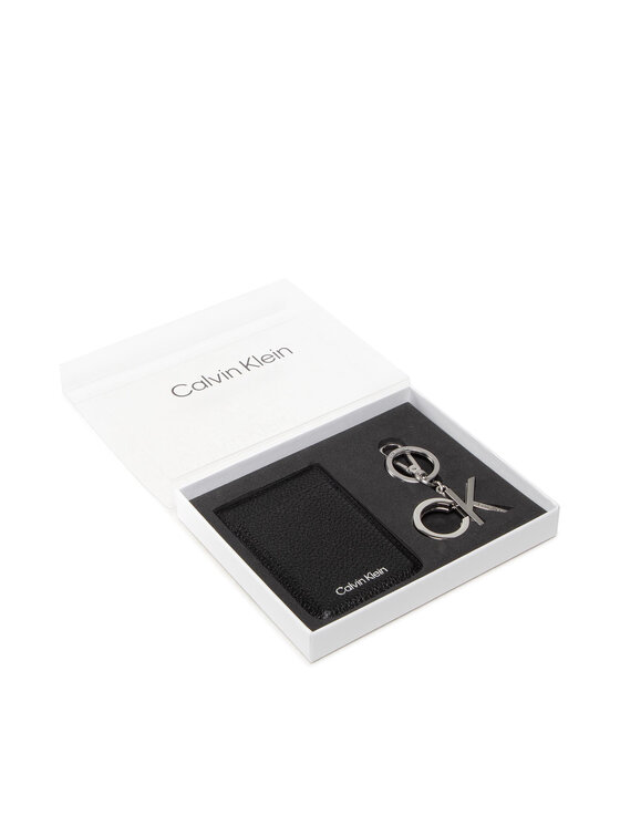 Calvin Klein Darilni set Metal Keyfob/Sick On Ccholder K50K509710 Črna