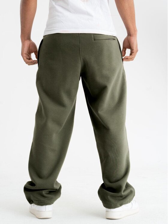 Jigga Wear Jigga Wear Spodnie dresowe Spodnie Dresowe Baggy Męskie Khaki Jigga Wear Haft Logo Drawcord M Khaki Baggy Fit