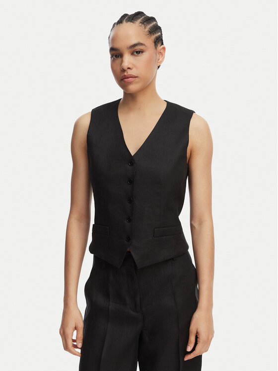 Weekend Max Mara Weekend Max Mara Жилетка за костюм Pace 2615151012 Черен Regular Fit