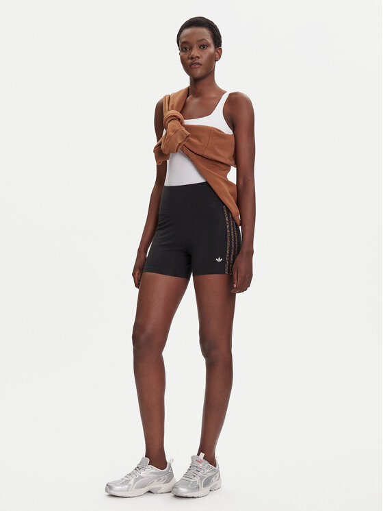 adidas adidas Bikershorts Leopard JW7305 Schwarz Slim Fit