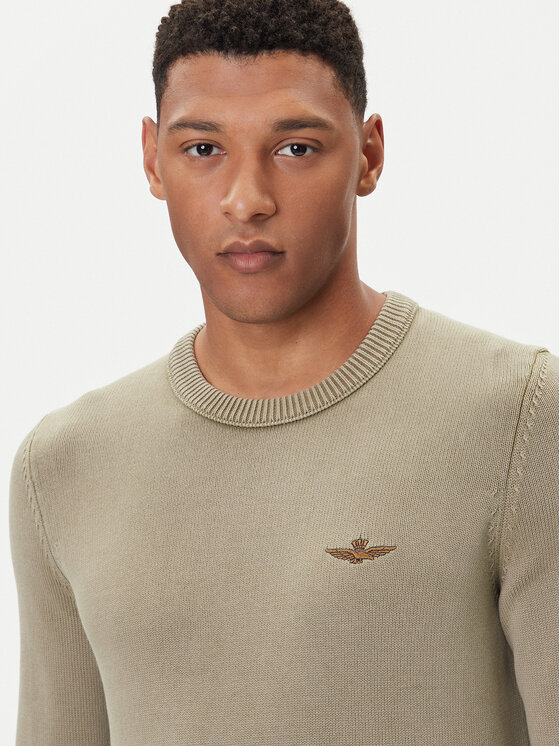Aeronautica Militare Aeronautica Militare Пуловер 252MA1610UL00556 Каки Regular Fit