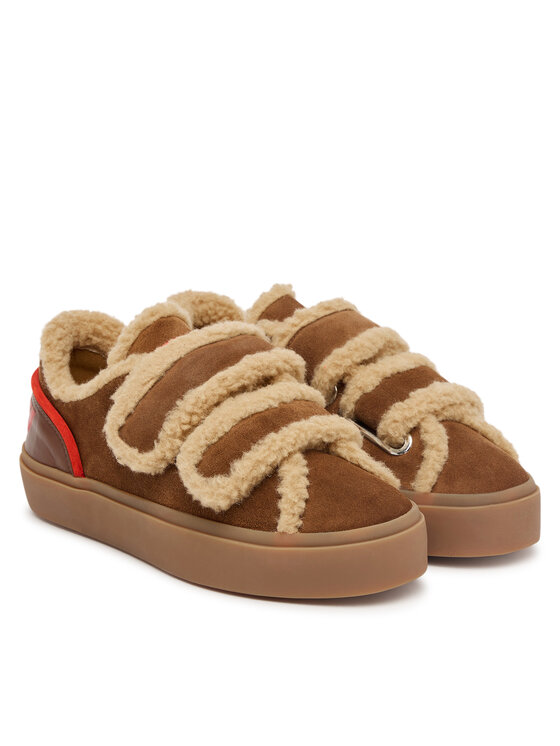 Inuikii Inuikii Αθλητικά Lila Shearling Low Velcro 1001.001.0561.150 Καφέ