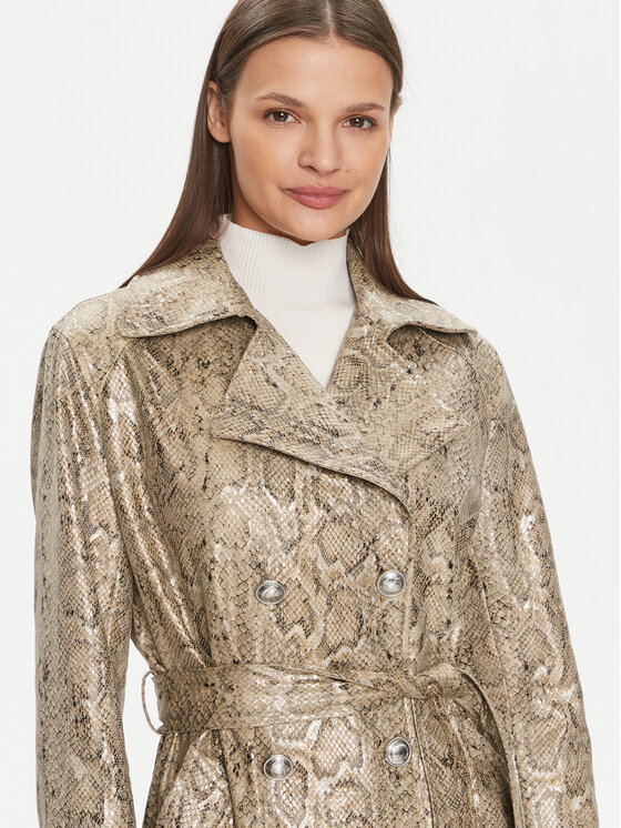 Guess Guess Trenčkot Mila W4RL31 WFZU0 Hnědá Regular Fit