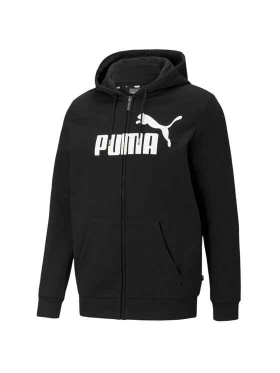 Puma Puma Bluza Puma Essentials Big Logo Full-Zip Hoodie Czarny Standard Fit