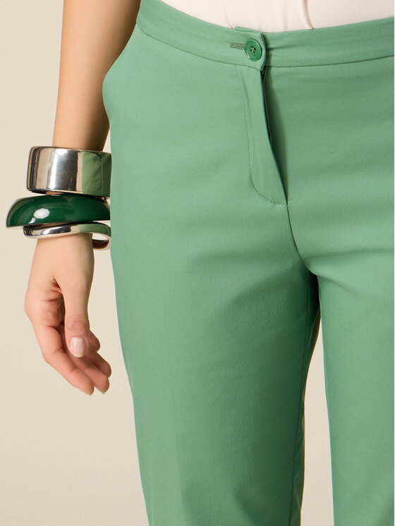Oltre Oltre Spodnie materiałowe P02CR009296N015 Zielony Boy Fit
