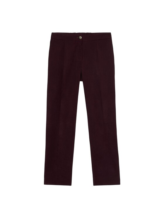 Oltre Oltre Spodnie materiałowe P011R009067N029 Bordowy Regular Fit