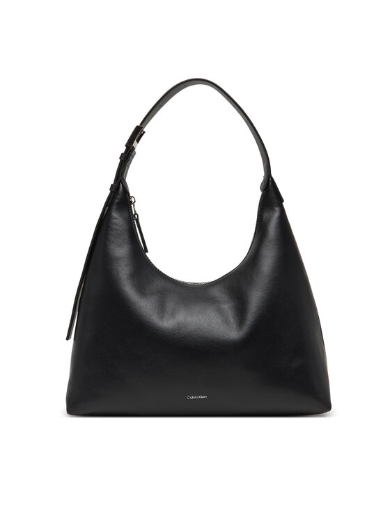 Calvin Klein Torebka Hardware Strap Hobo Shoulder Bag K60K613031 Czarny