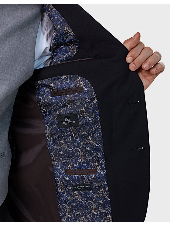 Evenemen Evenemen Garnitur Patron Nero Czarny Slim Fit