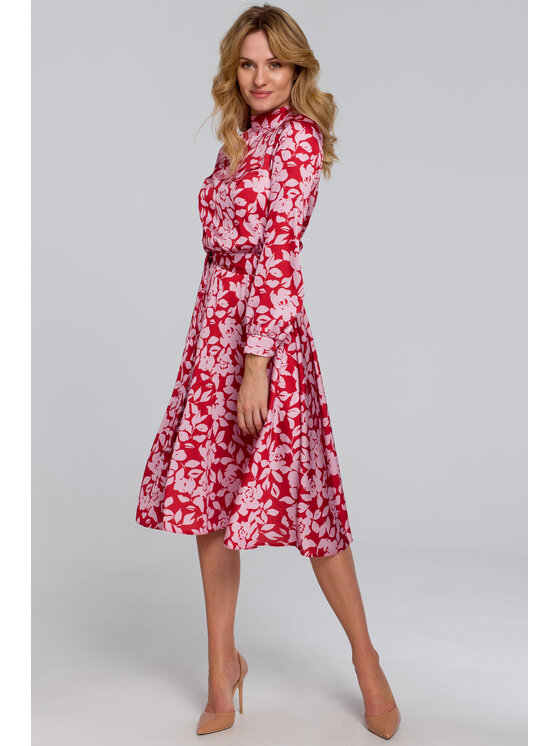Makover Makover Vestito da giorno K084 Rosso Regular Fit