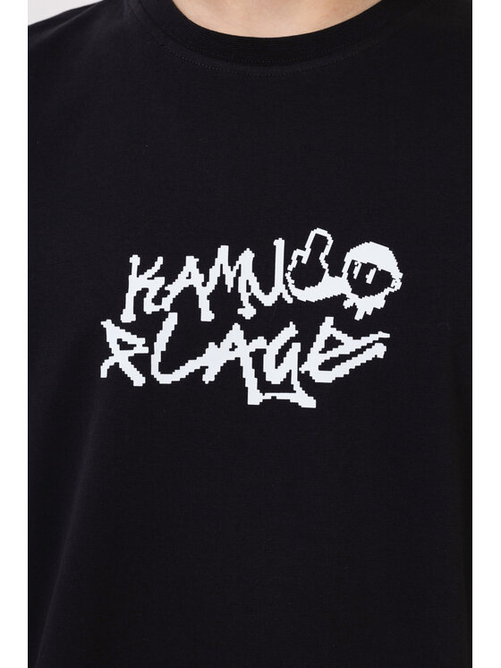 Kamuflage Kamuflage T-Shirt Blurry Czarny Comfortable Fit