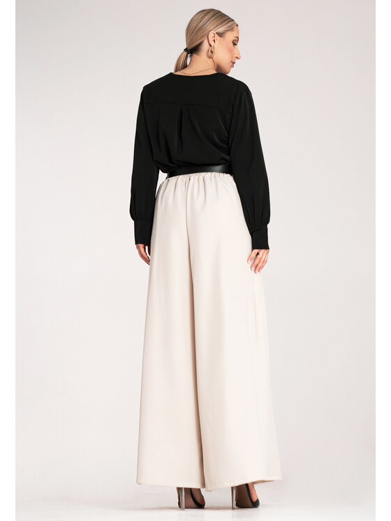 FIGL FIGL Pantaloni di tessuto M1134 Bianco Palazzo Fit