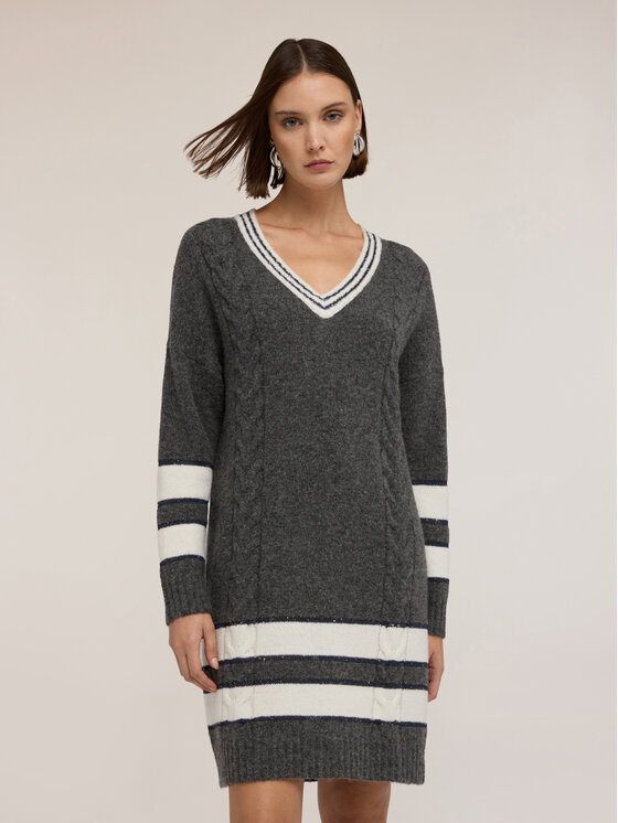 Motivi Motivi Vestito 7605W001513N0V3 Grigio Regular Fit