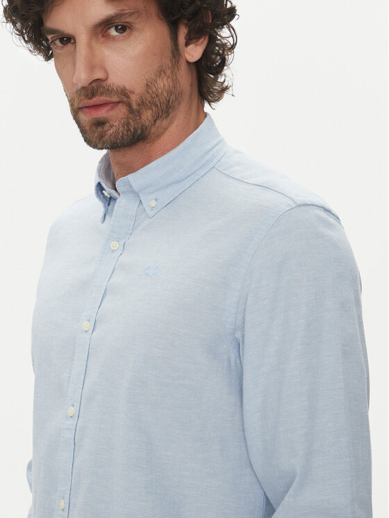 La Martina La Martina Hemd Alvin MAC006 TL141 Himmelblau Regular Fit