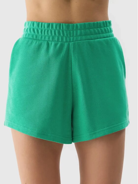 4F 4F Pantaloncini di tessuto 4FWSS24TSHOF286-41S Verde Regular Fit
