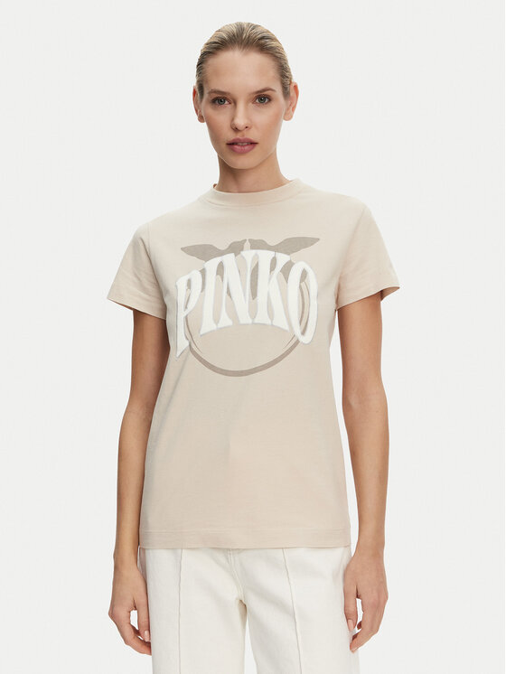 PINKO PINKO Tricou Start 101752 A2CT Bej Regular Fit
