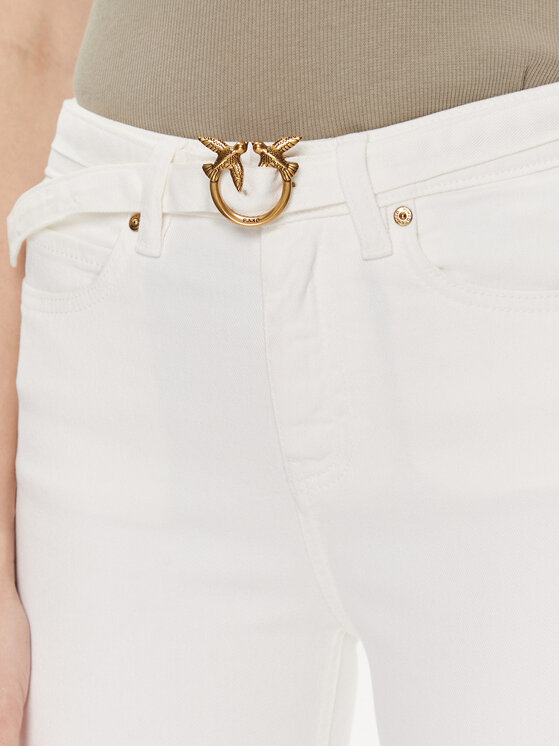 PINKO Pinko Τζιν Flora 100166 A1JM Λευκό Regular Fit