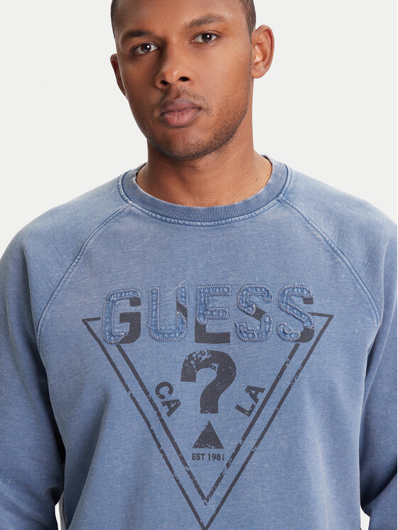 Guess Guess Bluza M5YQ30 KCWR1 Niebieski Regular Fit