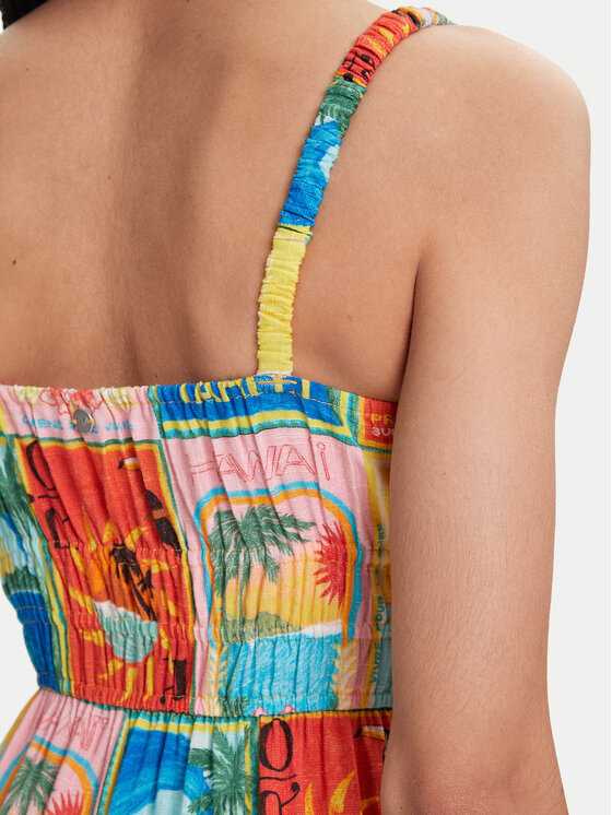 Roxy Roxy Sukienka letnia Atlas Sunshine ERJWD03892 Kolorowy Regular Fit