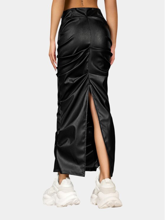 MADE BY SOCIETY MADE BY SOCIETY Spódnica maxi Fusta STATIC HORIZON - F27228 Czarny Basic Fit