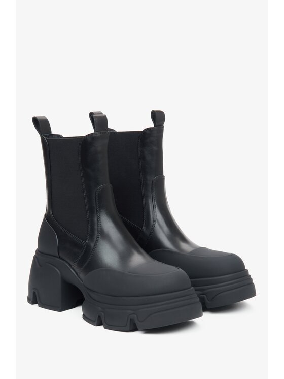 Estro Estro Μποτάκια με λάστιχο ER00115901 Μαύρο