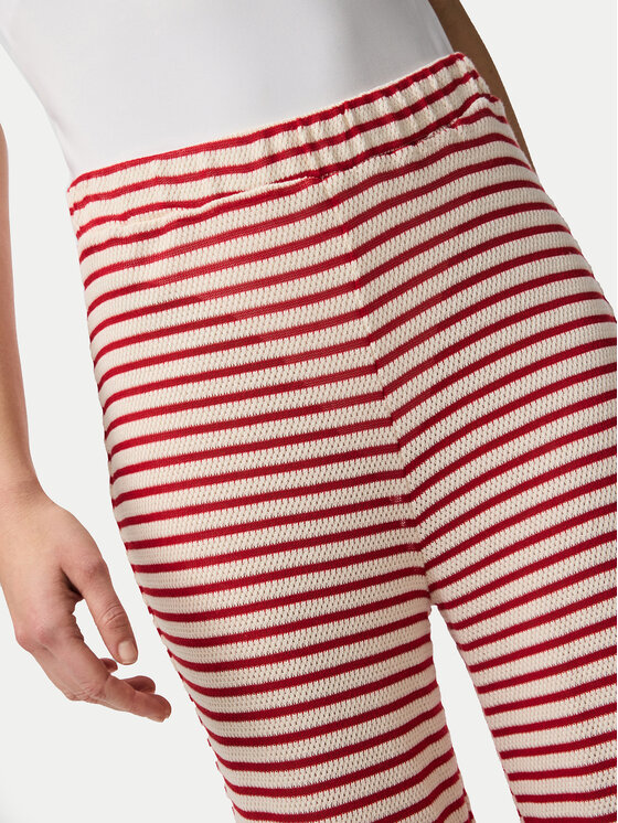 Pieces Pieces Spodnie materiałowe Manilla 17155071 Czerwony Wide Leg