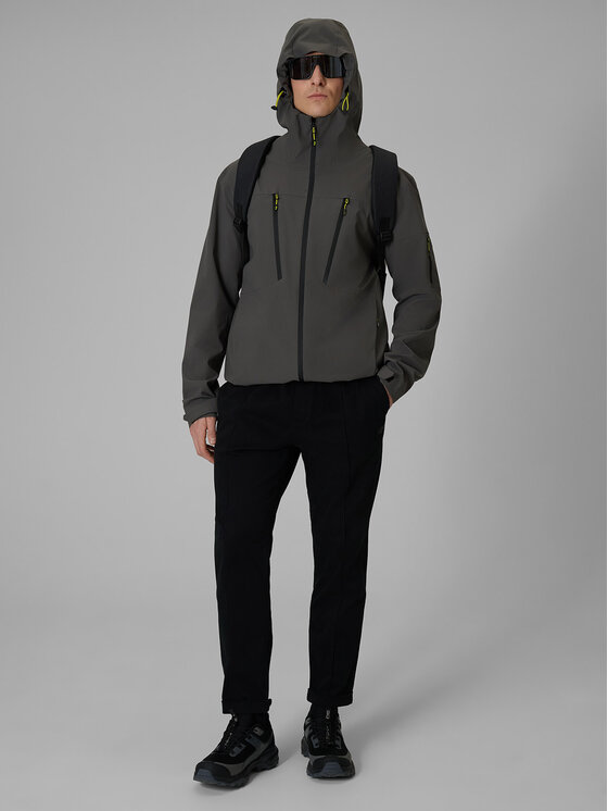 4F 4F Kurtka przejściowa MIDSHOP TEXTILE Szary Regular Fit