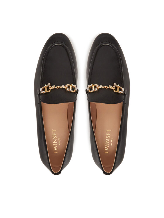 TWINSET TWINSET Loafersy 251TCP134 Czarny
