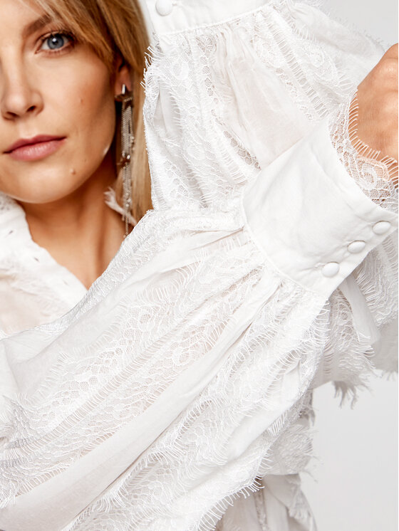 One Teaspoon One Teaspoon Camicia Desert Angel 23479C Bianco Relaxed Fit