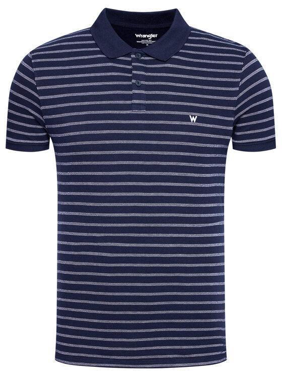 Wrangler Wrangler Polo Ss Yd Stripe W7ALKD114 112131349 Blu scuro Regular Fit