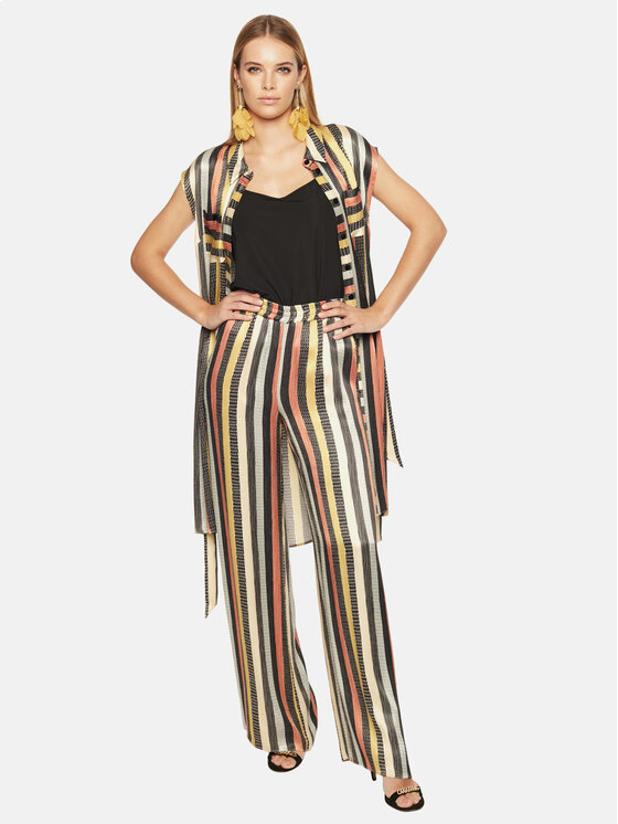 L’AF L’AF Spodnie damskie Korsika Kolorowy Wide Leg