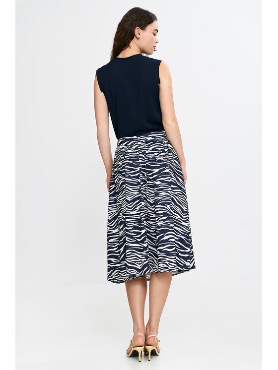 NIFE NIFE Midi sukně SP83 Tmavomodrá Regular Fit