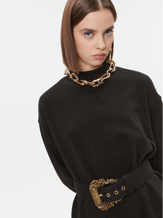 Versace Jeans Couture Versace Jeans Couture Φόρεμα υφασμάτινο 75HAO971 Μαύρο Relaxed Fit