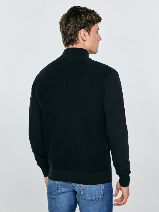BIG STAR BIG STAR Sweter ANTON Czarny Basic Fit