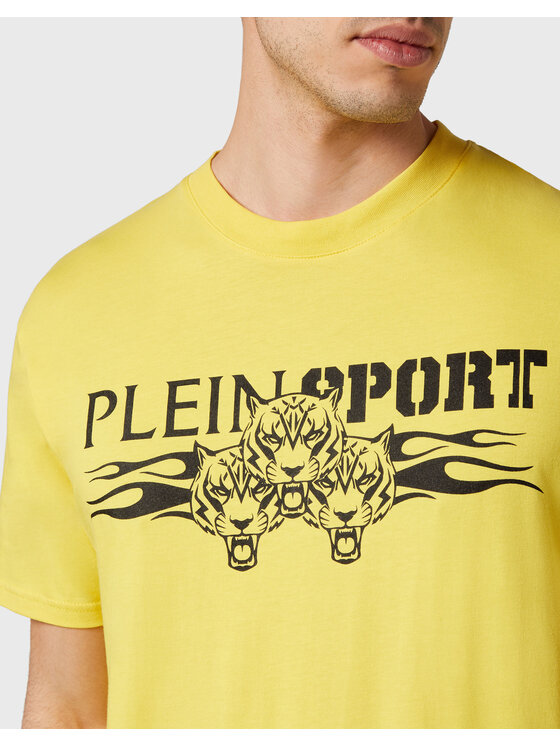Plein Sport Plein Sport T-Shirt 1059 Żółty Regular Fit