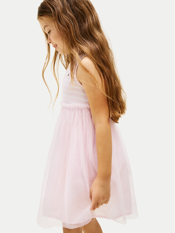 Tommy Hilfiger Tommy Hilfiger Лятна рокля KG0KG09156 Светлорозов Regular Fit