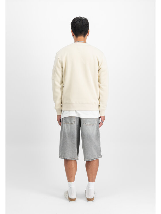 Alpha Industries Alpha Industries Bluza Alpha Puff Print Sweatshirt Beżowy Regular Fit
