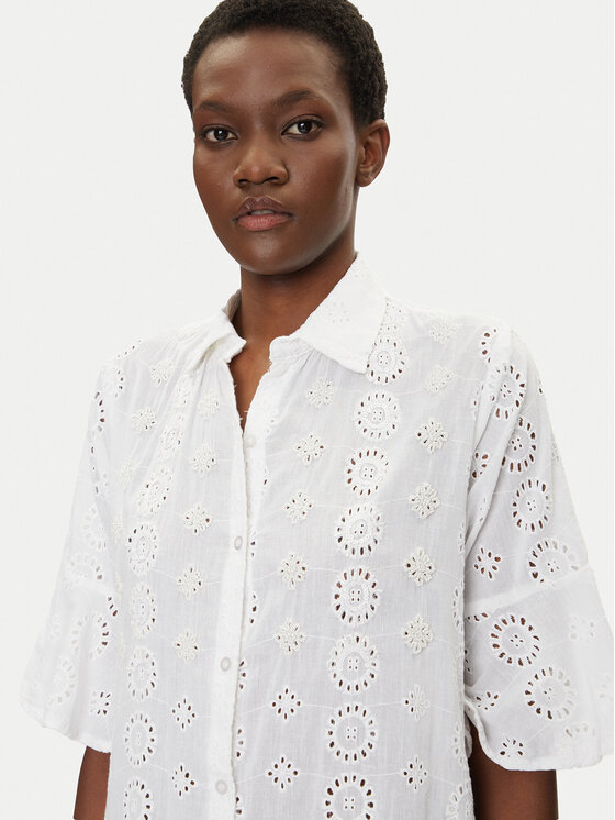 Iconique Iconique Marškinių tipo suknelė IC25-006 Balta Regular Fit