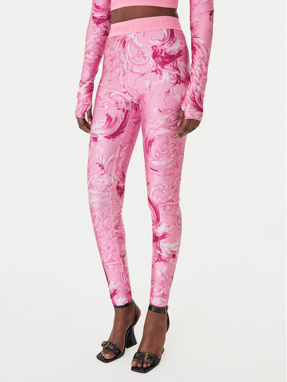 Versace Jeans Couture Colanți 80HAC101 JS532 Roz Slim Fit
