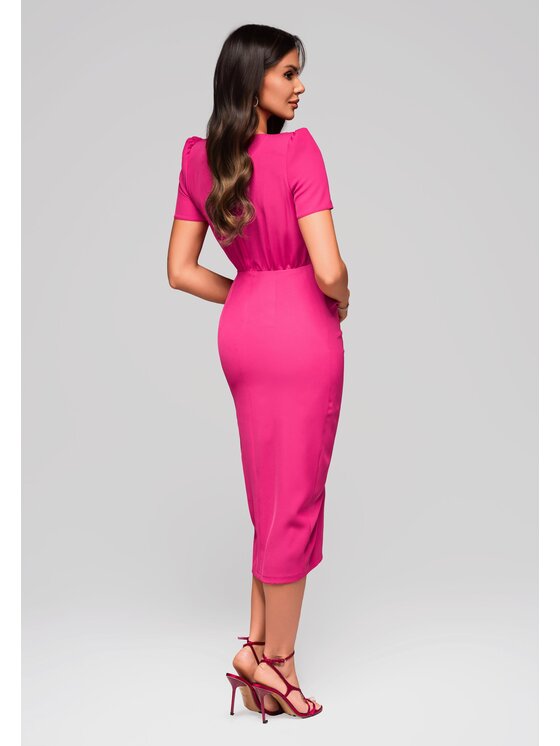 Ombre Ombre Sukienka koktajlowa LA-OM-DLR150 Różowy Regular Fit