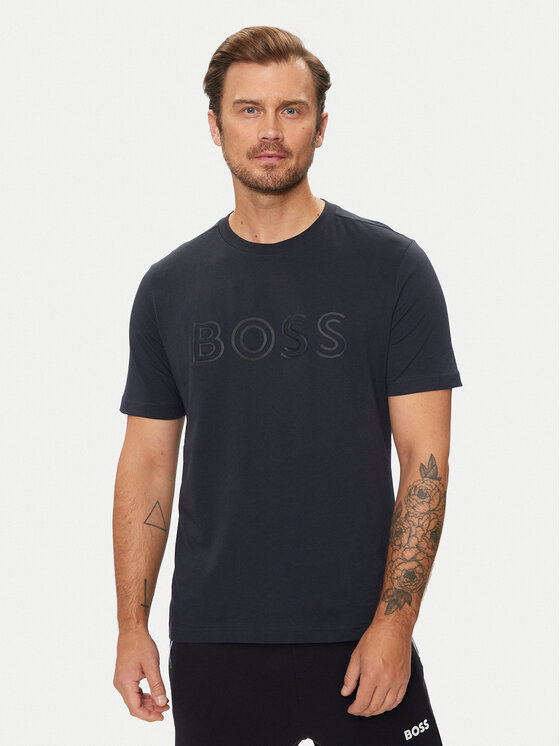 BOSS Boss Marškinėliai 50519358 Tamsiai mėlyna Regular Fit