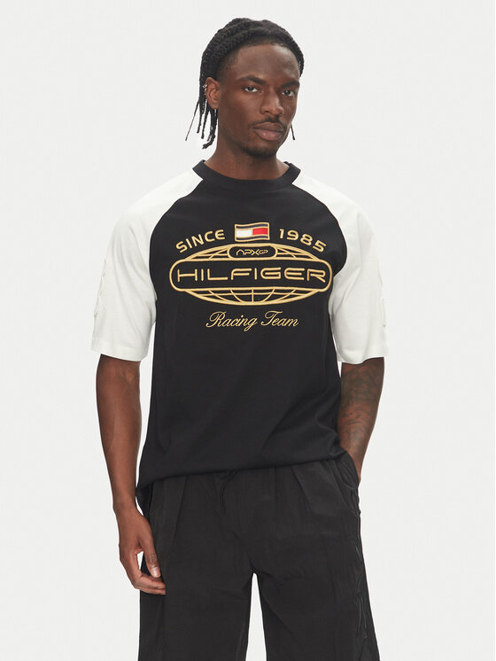 Tommy Hilfiger Tricou F1 Movie MW0MW41389 Negru Regular Fit