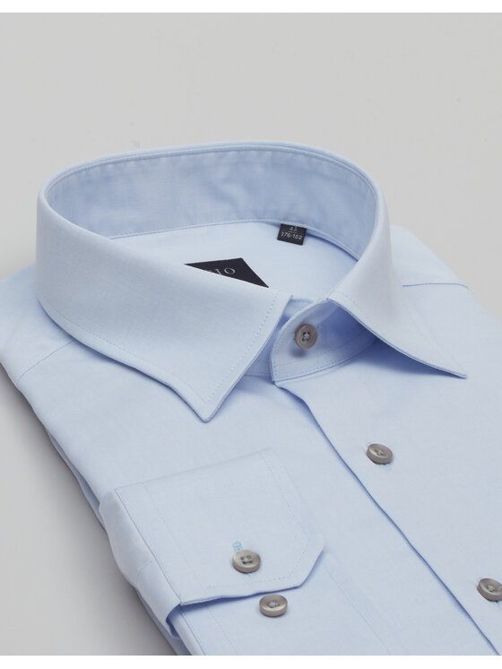 Borgio Borgio Koszula vallerona 00651 Niebieski Classic Fit