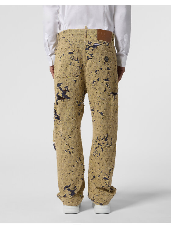 PHILIPP PLEIN PHILIPP PLEIN Jeansy 28997 Beżowy Loose Fit