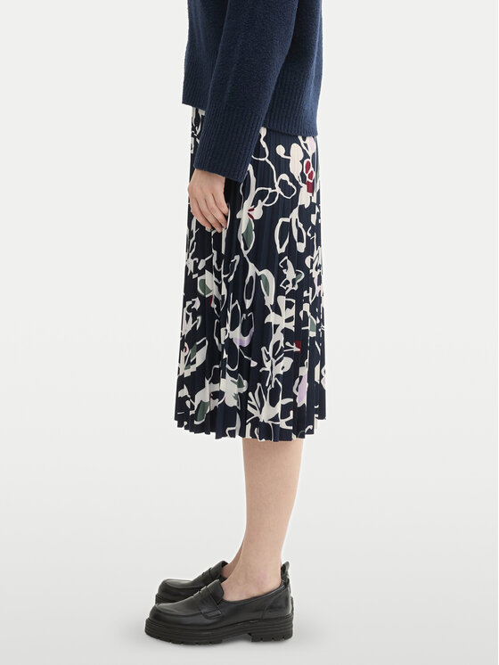 Tom Tailor Tom Tailor Plisuotas sijonas 1043057 Tamsiai mėlyna Regular Fit