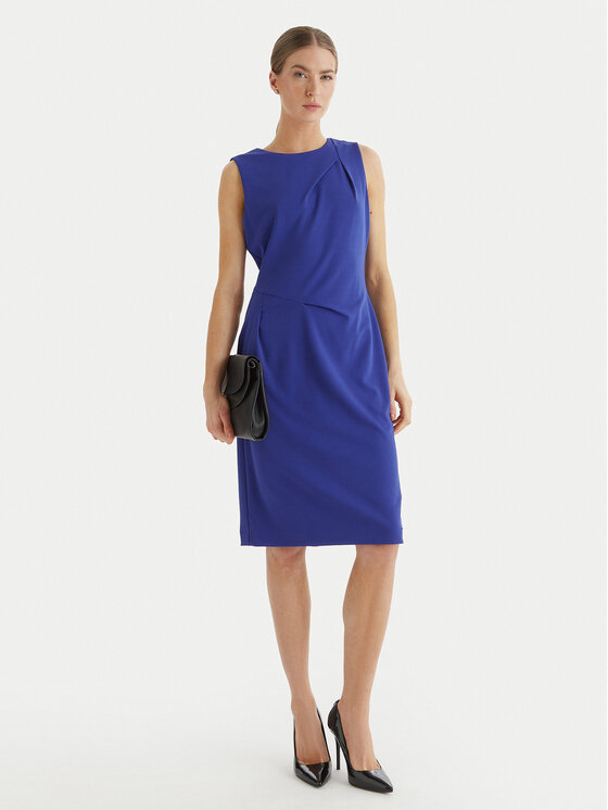 Calvin Klein Calvin Klein Koktel haljina LV044F018G Plava Slim Fit